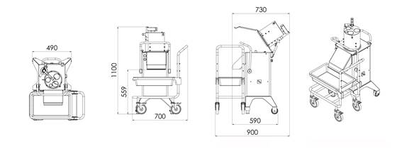 RG-400i 4-Tube Insert Dimensions